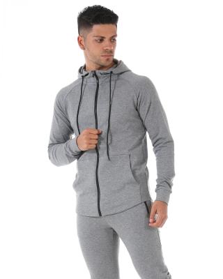 China Breathable Class Design Plain Gym Tracksuit With Side Poket Jogging Workout Clothes Zipper Cotton Tracksuit for sale