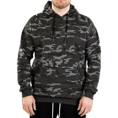 China Anti-wrinkle Fashion Design Oversized Black and Gray Camo Print Street Style Hip Hop Men's Hoodies for sale