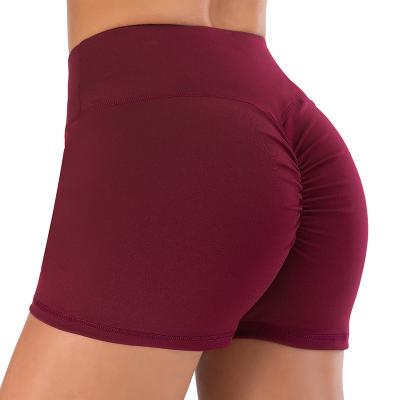 China Spandex women crack! crack! of polyester/nylon butt butt crack! crack! high waisted yoga booty shorts for sale