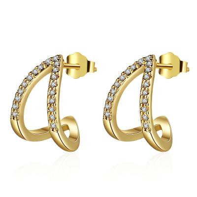 China FASHIONABLE gold stud earrings cc plated stud earrings fashion stud earring for sale