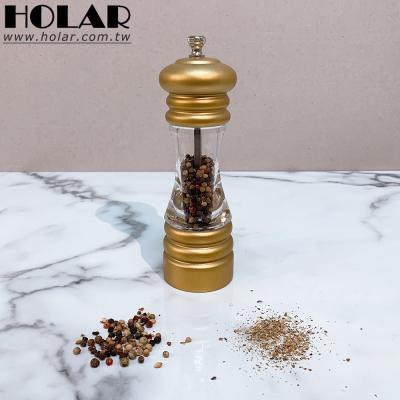 China [Holar] Viable Taiwan made new gold salt and pepper grinder with adjustable coarseness for sale