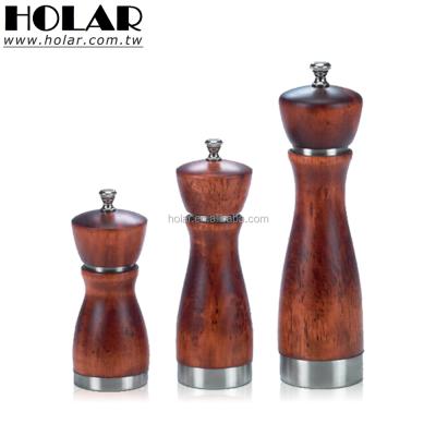 China [Holar] Sustainable Taiwan Made Adjustable Wood Manual Spice Grinder With Ceramic Mechanism for sale