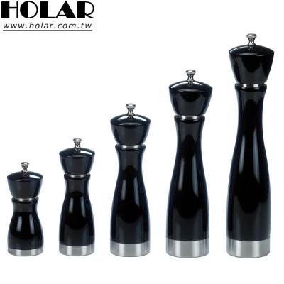 China [Holar] Viable Taiwan made black pepper mill with rubber wood for sale