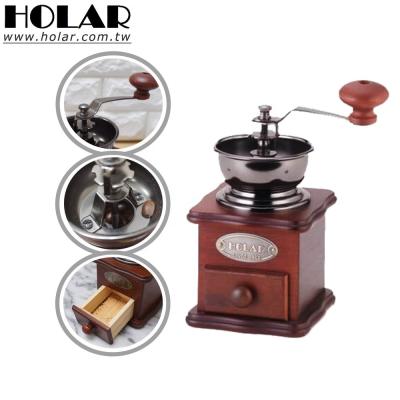 China Vintage [Holar] Taiwan Made Classic Vintage Wooden Manual Coffee Grinder for sale