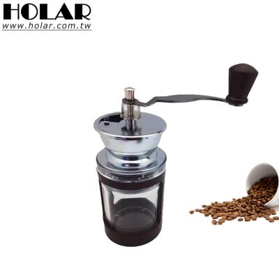 China [Holar] Portable Taiwan Made Conical Manual Coffee Grinder with Acrylic for sale