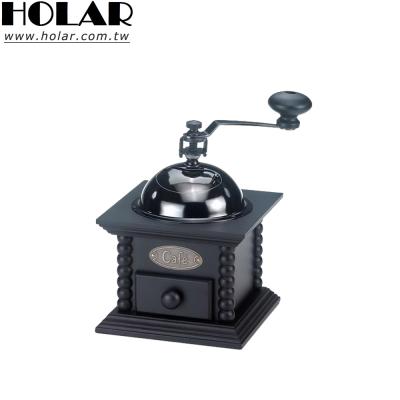 China Retro [Holar] Taiwan Made Hand-slot Roller Coffee Grinder with Rubber Wood for sale