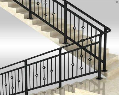 China Good Design Modern Wrought Iron Arts Handrail / Balustrade For Stairs / Balcony for sale