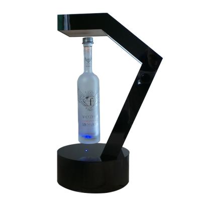 China Factory Supply Suspended LED Lighting Wine Levitating Display Racks Fast Acrylic Rotating Display Stand OEM/ODM Shipping for sale