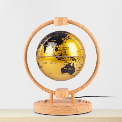 China Europe Latest Arrival Creative Gift 6 Inch O Shape Wireless Globe Magnetic Levitating Earth World Map Globe Speaker for sale