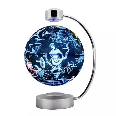 China Customized LED Lighting Kids Indoor Creative Gift Decoration Magnetic Levitation 8 Inch Constellations Floating Globe for sale