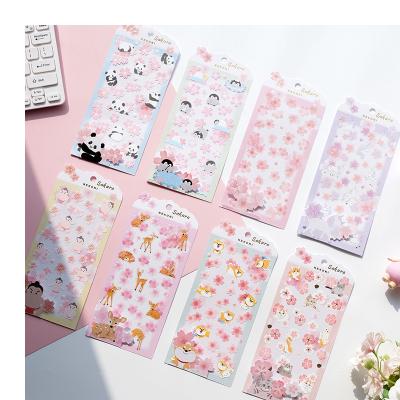 China Nekoni Sakura Festival Vinyl PVC Sticker Decals Decorative Original Aesthetic Decals Sticker Adhesive Decals Custom Made For Animal Sticker for sale