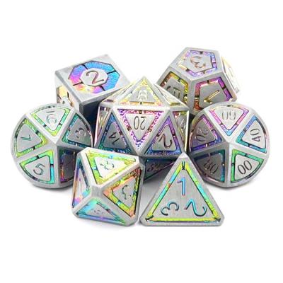 China Factory Direct Selling Metal Polyhedral Dies Dragon and Dungeon Board Game Zinc Alloy Props Die Cut Suit for sale