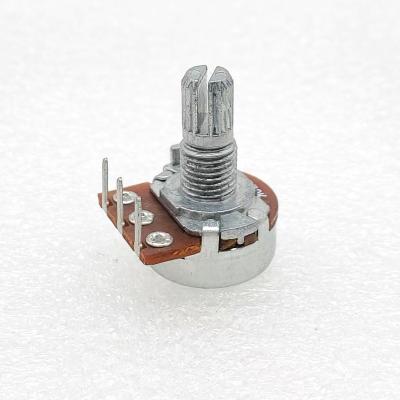 China Dongguan source manufacturer 16mm audio small potentiometer rotary volume control b50k home appliance adjustable resistor R1610N for sale