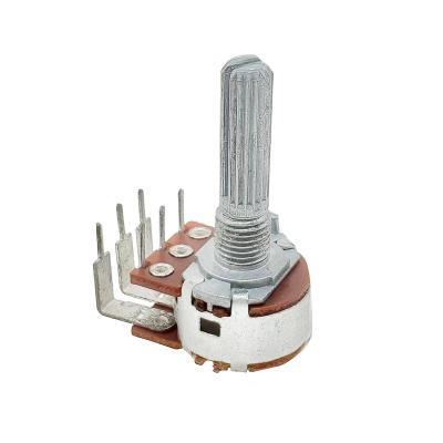 China 16mm rotary potentiometer bend duplex 6pin with adjustable switch resistor R1610G for sale