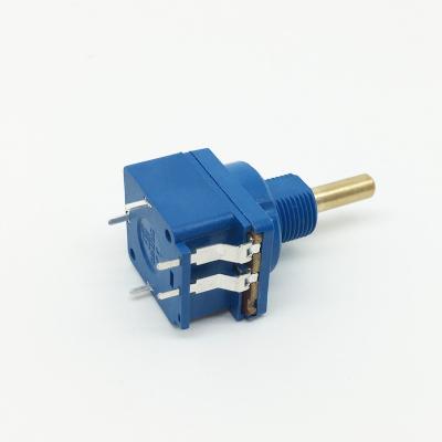 China ROSH R16P2S 16mm rotary potentiometer with metal shaft b500k R16P2S-20R (D4) D1 10A for sale