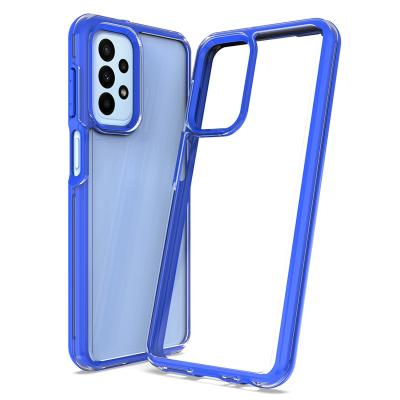 China 2022 New Shockproof Tend High Clear Frame Colorful PC TPU Phone Case Cover For Samsung A23 A13 A33 A53 A73 A03 for sale