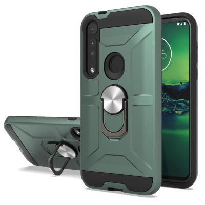 China Hot 2019 Dual Layer Card Slot Combo Case Phone Case Cover For MOTO G8 Plus, tpu PC Ring Stand Mobile Case Cover For MOTO G8 Game for sale