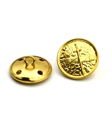 China Eco - Friendly Custom Metal Leg Gold Brass Buttons For Fur Coat for sale