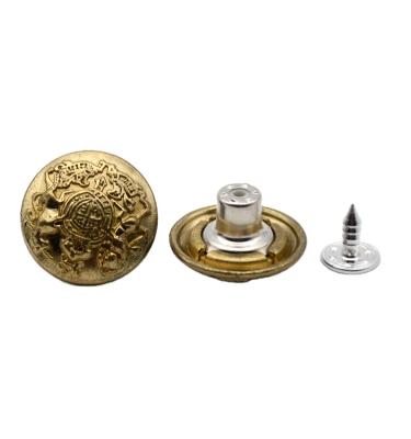 China Sustainable Design Custom Popular Jeans Buttons Zinc Alloy High Quality for sale