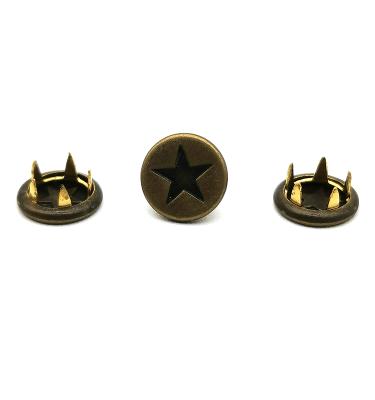 China Pentagram Style Fork Ring Snap Button Eco - Friendly Low Price With High Quality For Shirts for sale