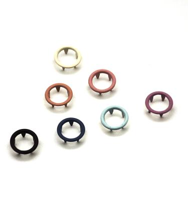 China Eco - Friendly Colored Brass Prong Ring Snap Button Customized Garment Logo Cheap Price for sale