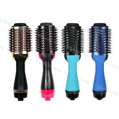 China Gubebeauty Car Hot Air 3 In 1 Hair Curler Brush Electric Hair Dryer Electric Hot Comb Straightener Brushes For Homeuse for sale