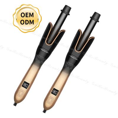 China Gubebeauty car spinning marcel roller curler hair curler mini curling iron hair curler spiral automatic hair curler wand with FCC&CE for sale