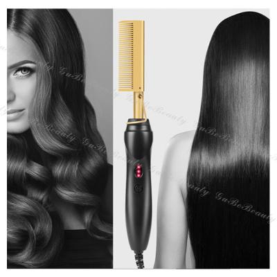 China Gubebeauty Hot Selling Electric Car Hair Brush Electric Hair Straightener Wigs Brush Hair For Homeuse Salon With CE&FCC for sale