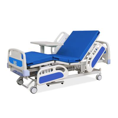 China Home Care Electric Bed Patient Care Bed Easy Operated 5 Wheel Home Care White Mute Bed for sale