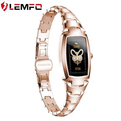 China New Arrival H8PRO Automatic Date LEMFO Durable Long Standby Healthy Steel Fitness Watch Smart Bracelet For Lady for sale