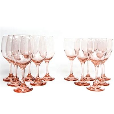 China New 2019 Classic/Postmodern Factory Wholesale Vintage Rose Gold Pink Wedding Wine Glass for sale