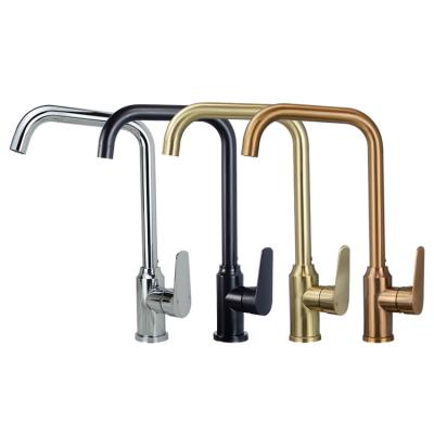 China Luxury Black Kitchen Faucet Stainless Steel Sense Faucets Gold Mechanical Kitchen Sink Faucets 360 Tap Manufacturers for sale