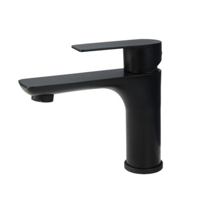 China Matte Black SUS304 Stainless Steel Basin Faucets Single Hole Swivel Metered Luxury Bathroom Sink Faucet Faucets for sale