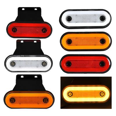 China Car Lighting LED Lights 24V Truck Side Lights,Truck Tail Lights,Safety Signal Warning Lights Yellow Red White Universal for sale