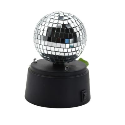 China Warehouse Hotsale Battery Cable Mini Disco Ball Mirror Reflector Party Decoration Light Club Mirror Ball Light for sale