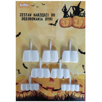 China 2020 New Halloween PP Pumpkin Carving Tool Kit Tooth For Pumpkin for sale