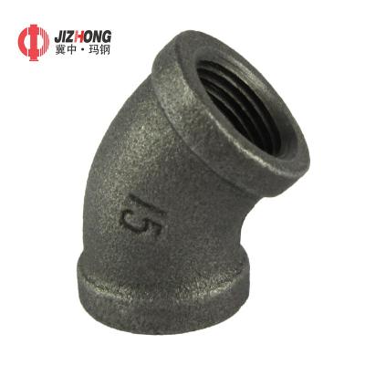 China Iron Banded Pipe Fittings 45 Degree Elbow Tube Connector for sale