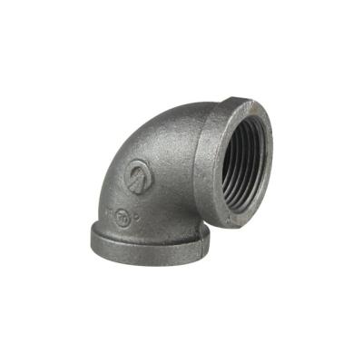 China Black Female Malleable Iron Equal Banded Malleable Iron Pipe Fittings Elbows for sale