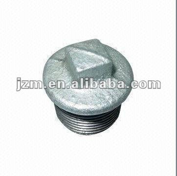 China Malleable Water Cast Pipe Cap Connector Threaded for sale