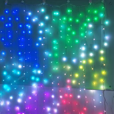 China Connectable Christmas Tree Decoration Provides Phone App Smart Wifi LED Remote Control Garland Fairy String Light for sale