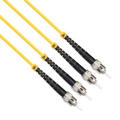 China FTTH FTTB FTTX Network VCOM Fiber Optic Network Cable ST to ST Singlemode Duplex Fiber Optic Patch Cords for Internet for sale