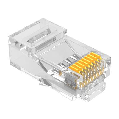 China VCOM Ethernet RJ45 Connectors Male Cat6 Network 8P8C Pass Through Cat 6 RJ45 NM006 Plug for sale