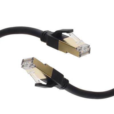 China FTTH VCOM New Model Cat 8 Patch Tie Down Dual Shielded SSTP RJ45 Network Ethernet Patch Cable For Office for sale