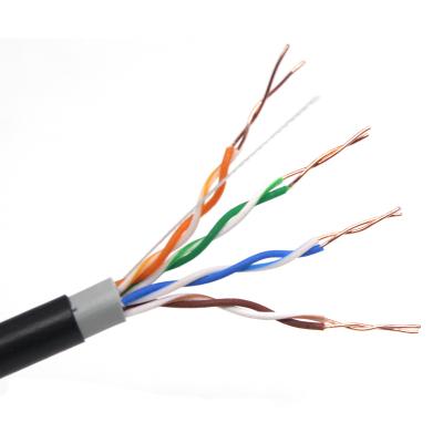 China Outdoor Network VCOM Double Jacket Cat5e Network Cable UTP 24AWG Communication Wire 1000ft 305M Waterproof PVC+PE for sale