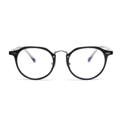 China Yvan Optical Frames Combination Acetate Handmade Custom Temple Logo Anti Blue Light Blocking Glass Eyewear Optical Frame for sale