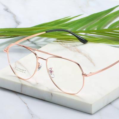 China For Yvan Classic Fashion Double Bridge Titanium Optical Frames Glasses Reading Glasses For Men for sale