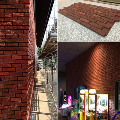 China Exterior& Interior Wall Decor Lightweight Artificial Foam PU Brick Panel for sale