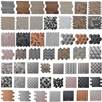 China Self Adhesive Parquet Backsplash Skin Stick Wall Mosaic for sale