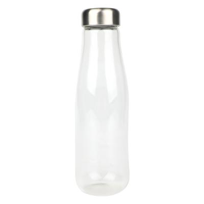 China Modern Hot Selling Big 1000ml Eco-friendly With Stainless Steel Lid Borosilicate Durable Large Capacity Glass Water Bottle for sale