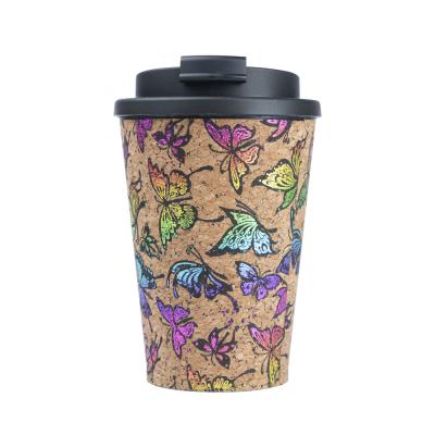 China Wholesale Stocked Cork Coffee Mugs Cup 350ml Eco-Friendly Travel Mugs Morden Custom Coffee Mug Printing Coffee Mug for sale